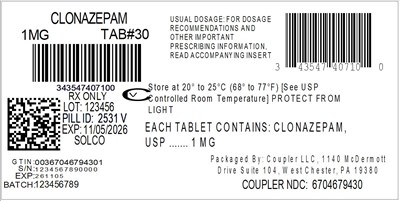 Label (43547 407 50 Clonazepam 1mg 67046 794 30)